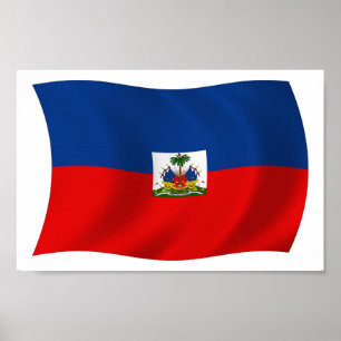 Impresión de póster de la bandera de Haití