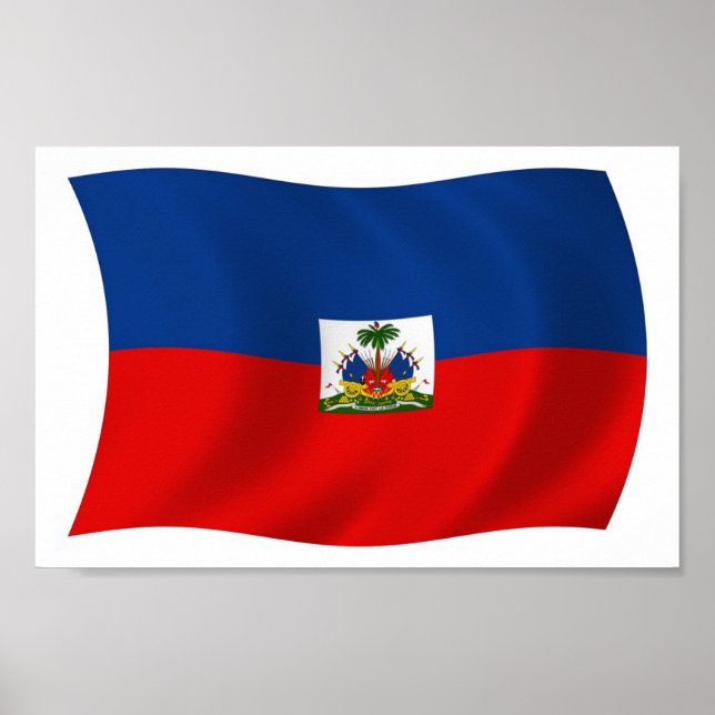 Impresión de póster de la bandera de Haití (Frente)