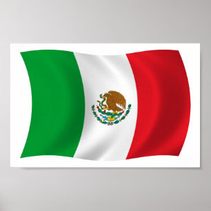 Impresión de póster de la bandera de México