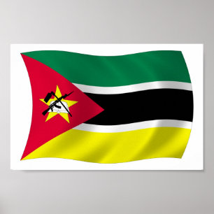 Impresión de póster de la bandera de Mozambique