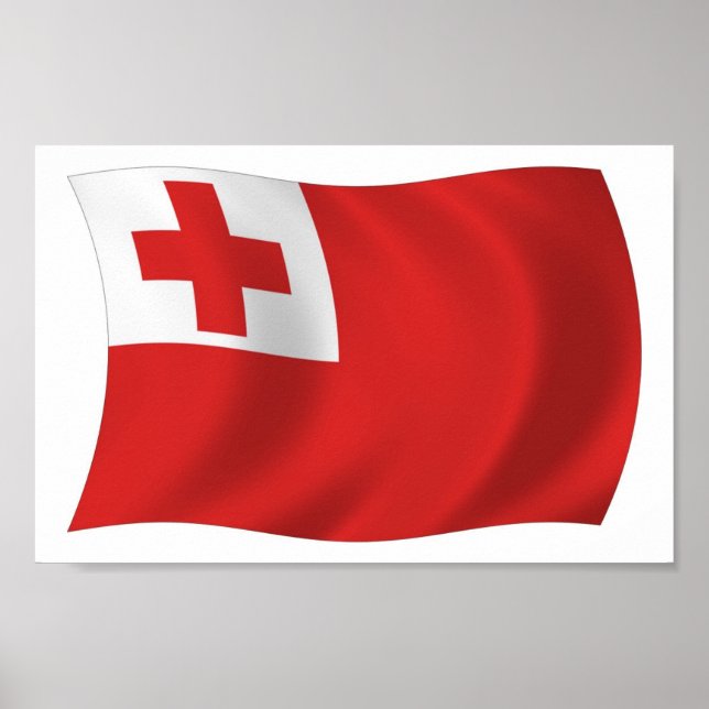 Impresión de póster de la bandera de Tonga (Frente)