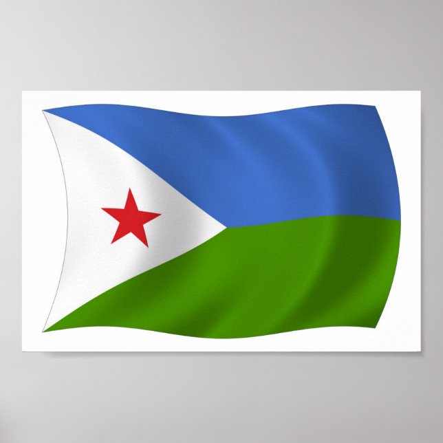 Impresión de póster de la bandera de Yibuti (Frente)