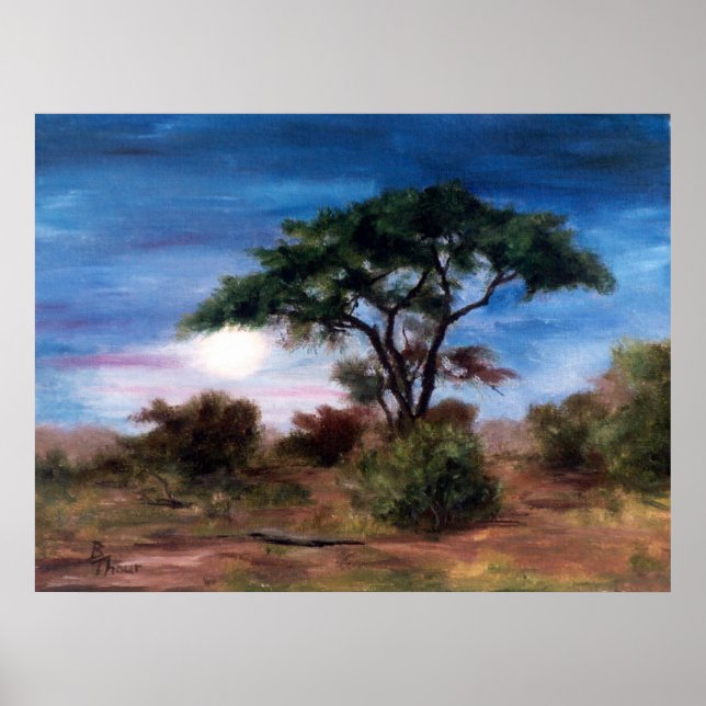 Impresión de Poster de la luna africana (Frente)
