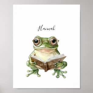 Impresión de Poster de lectura de ranas cúrgenes