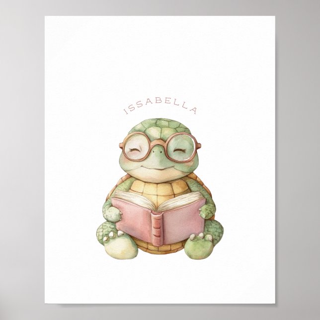 Impresión de Poster de lectura de tortugas (Frente)