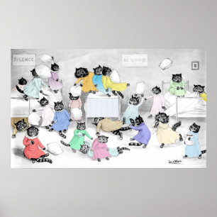 Impresión de Poster de lucha contra la almohada de