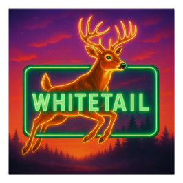 Impresión de Poster de Neon Whitetail