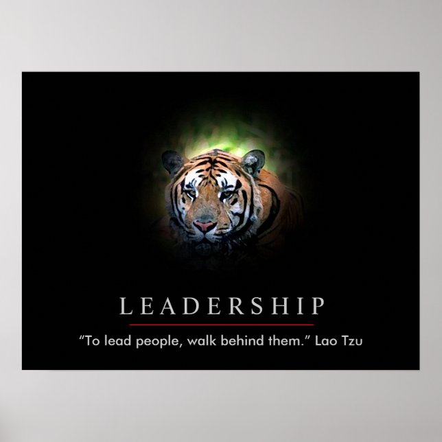 Impresión de Poster de ojos de tigres de liderazgo (Frente)