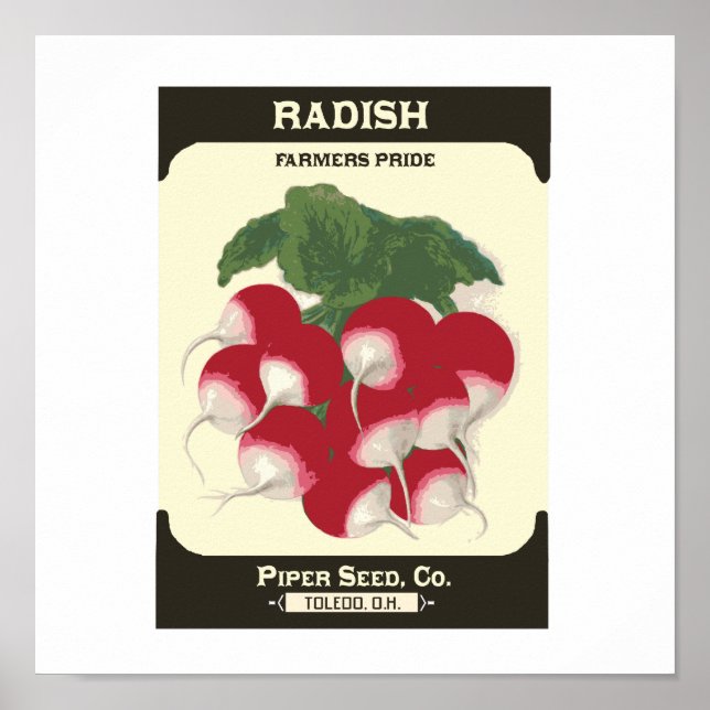 Impresión de Poster de paquetes de semilla vegetal (Frente)