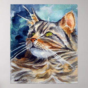 Impresión de Poster de pared de Maine Coon Cat