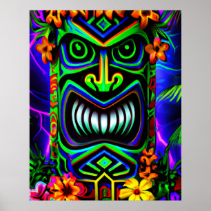 Impresión de Poster de pared de tótem tiki de colo