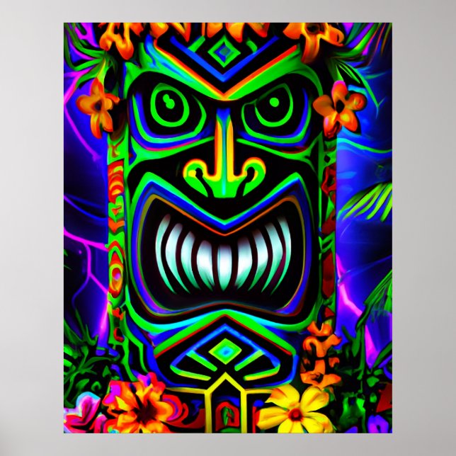 Impresión de Poster de pared de tótem tiki de colo (Frente)