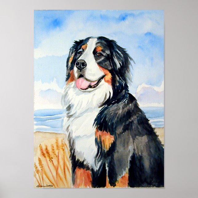 Impresión de Poster de Perro de Montaña de Bernese (Frente)