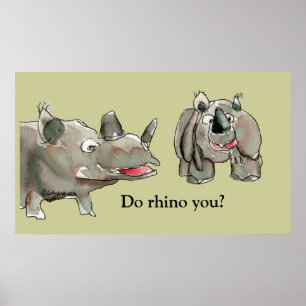 Impresión de Poster de Personalizado rinoceronte p