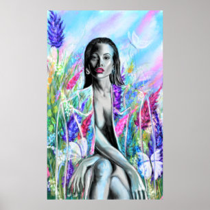 Impresión de Poster de primavera de una mujer - pi