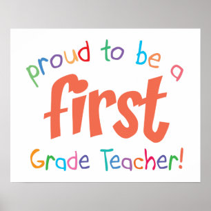Impresión de Poster de primer grado de profesor or