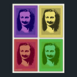 Impresión de Poster de retrato de pop Art Meher Ba<br><div class="desc">¿Si conociera a Meher Baba? Representación de arte pop de 4 colores.</div>