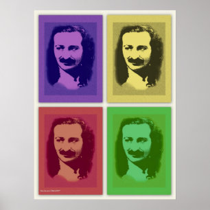 Impresión de Poster de retrato de pop Art Meher Ba