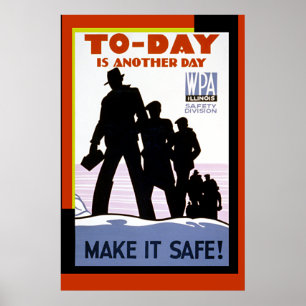 Impresión de Poster de seguridad de trabajo de WPA