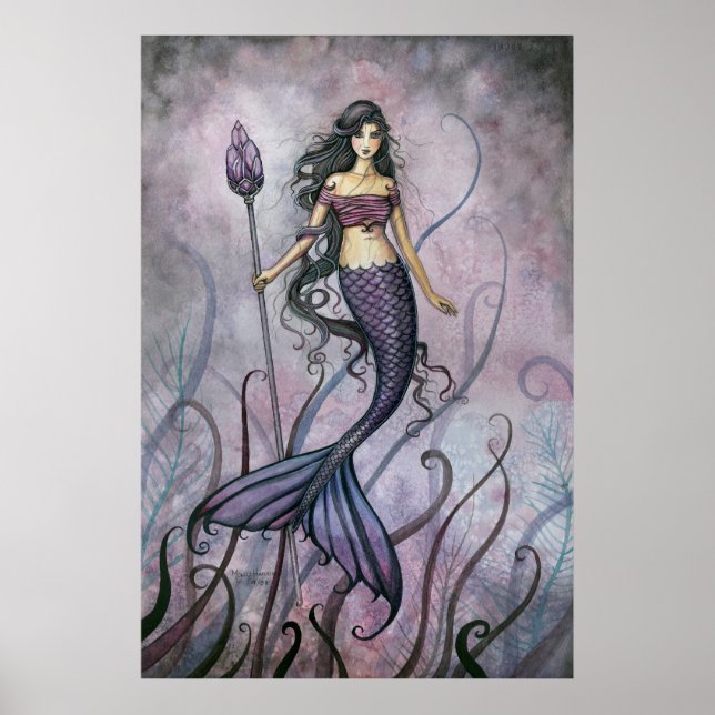 Impresión de Poster de sirena marina de Amethyst p (Frente)