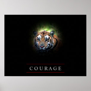 Impresión de Poster de tigres con valor de lideraz