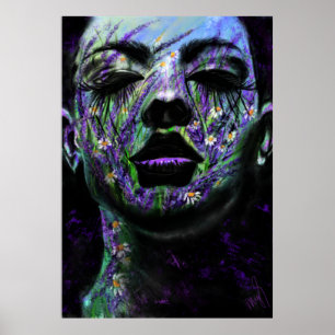 Impresión de Poster de una mujer Lavender