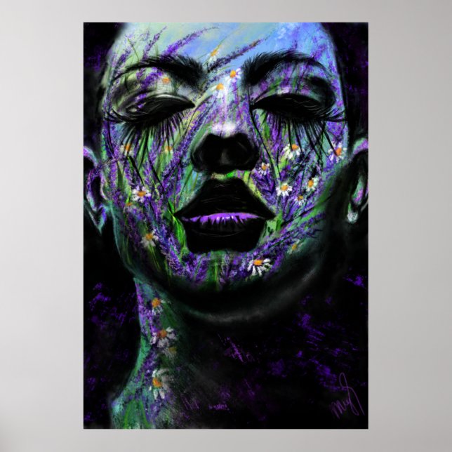 Impresión de Poster de una mujer Lavender (Frente)