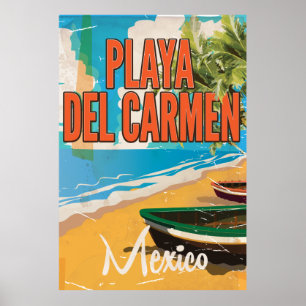 Impresión de poster de viajes de Playa del Carmen