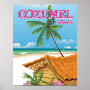 Impresión de poster de viajes de Vintage de Cozume