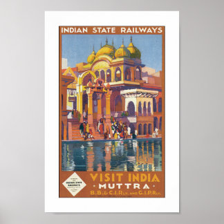 Impresión de Poster de Viajes de Vintage India
