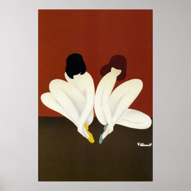Impresión de Poster de Vintage Art Villemot/ Bally (Frente)