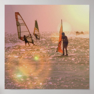 Impresión de Poster de windsurfistas
