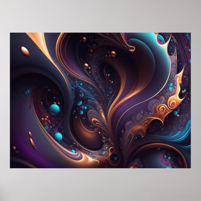 Impresión de Poster de zancos de oro morado (Frente)