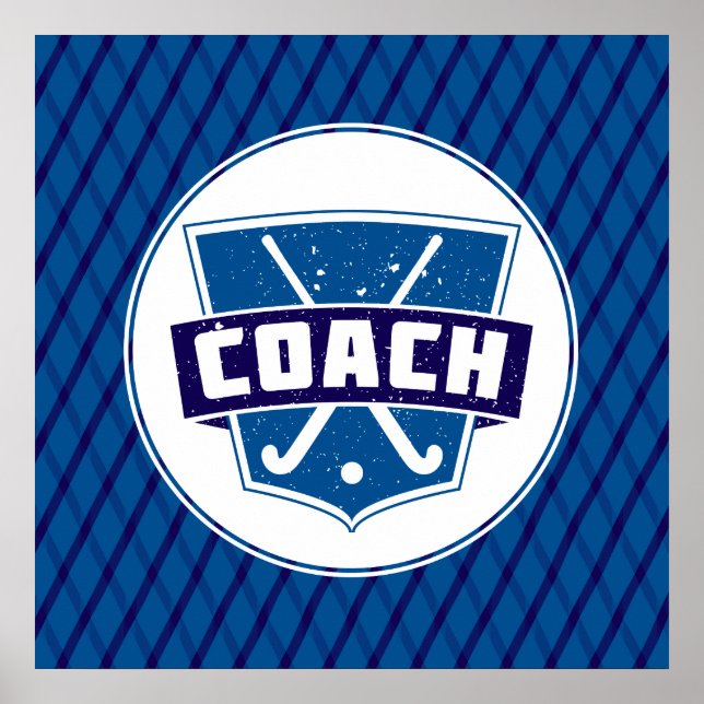 Impresión de Poster Escudo de entrenador de hockey (Frente)
