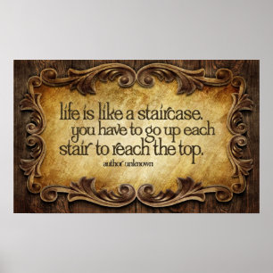 Impresión de Poster Inspirador como escalera