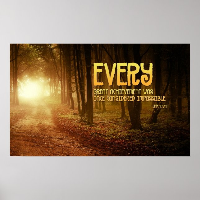 Impresión de Poster Inspirador de gran logro (Frente)