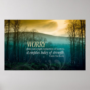 Impresión de poster inspirador sin preocupaciones