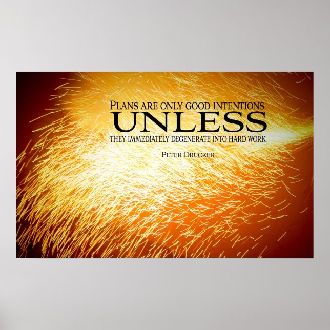 Impresión de Poster motivacional de trabajo duro (Frente)