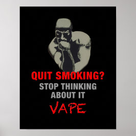 Impresión de Poster Vape Premium de pensamiento ma