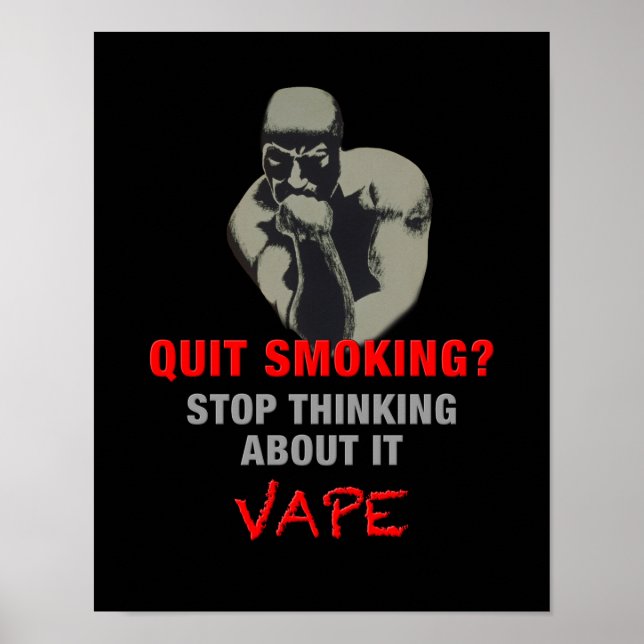 Impresión de Poster Vape Premium de pensamiento ma (Frente)