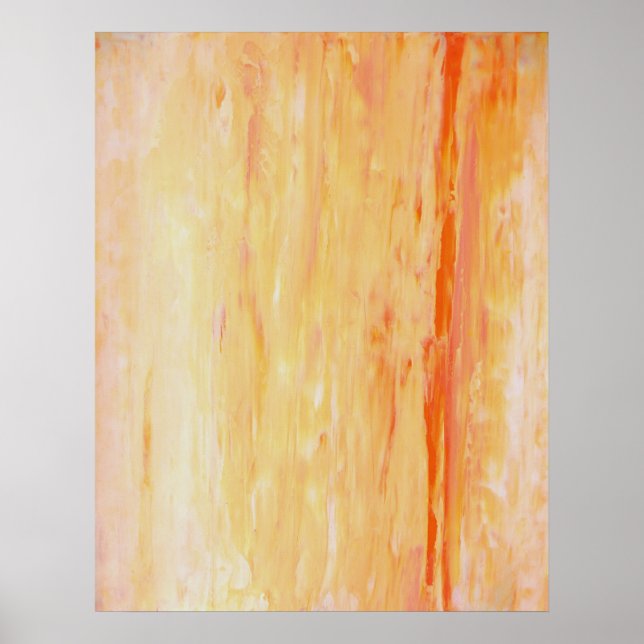 Impresión de Posters de arte "Relax" rosa y Naranj (Frente)