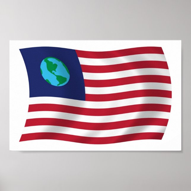 Impresión de Posters de bandera de los Estados Uni (Frente)