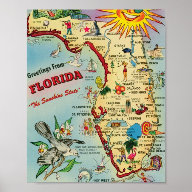 Impresión de Posters de Florida 8x10 (Frente)
