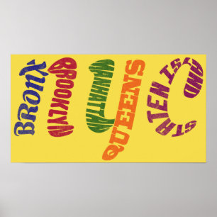 Impresión de Posters de New York City Typographic