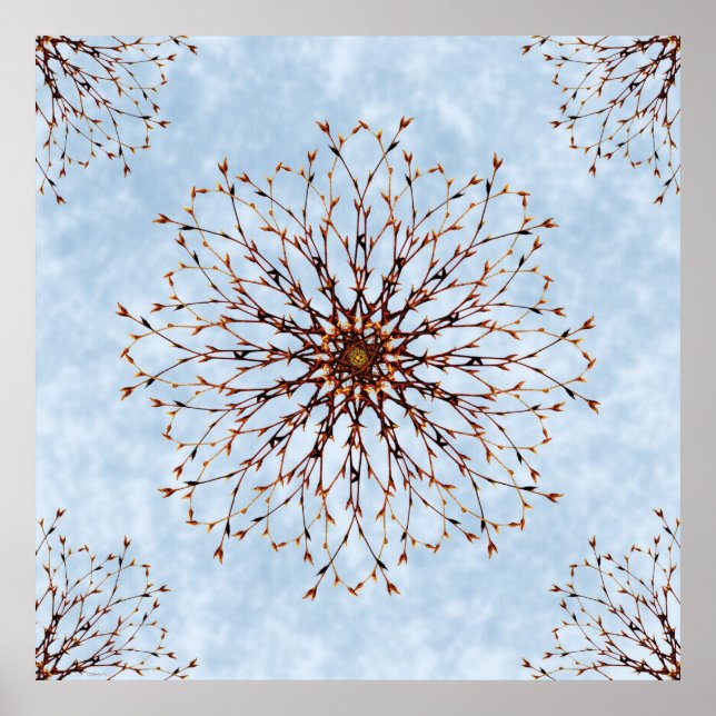 Impresión de Posters de resumen de árbol y cielo d (Frente)