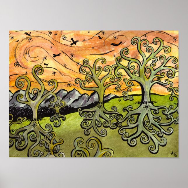 Impresión de Posters de semillas de mostaza (Frente)