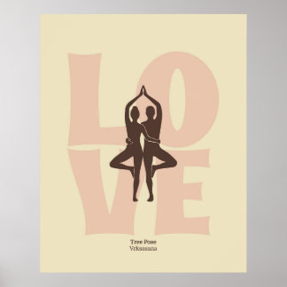 Impresión de postura de yoga para parejas | Arte d