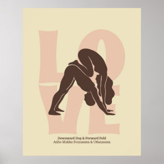 Impresión de postura de yoga para parejas | Arte d