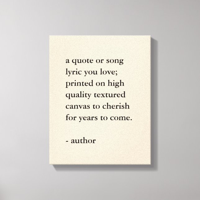 Impresión de presupuesto personalizado en lienzo (Anverso)