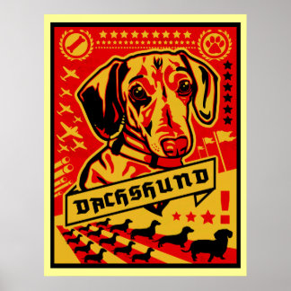 Impresión de propaganda de Dachshund